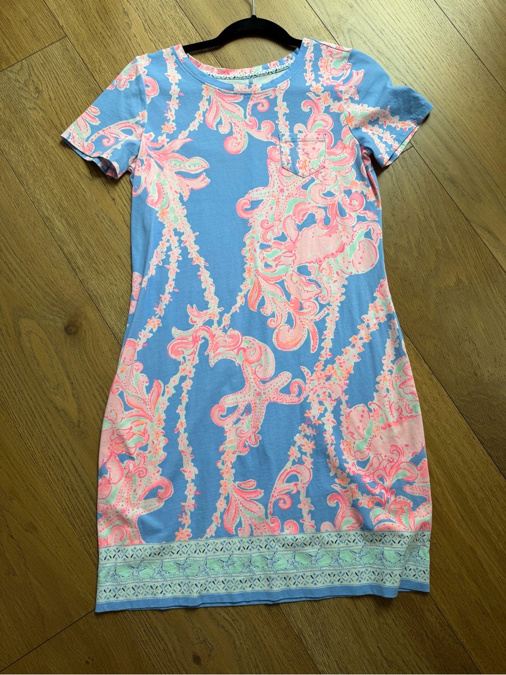 Lilly Pulitzer Blue and Pink Paisley Tee